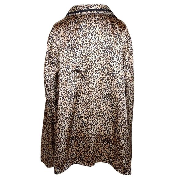 Secret Treasures sleek and smooth leopard print satin sleepshirt size 3X buttons - Picture 9 of 16